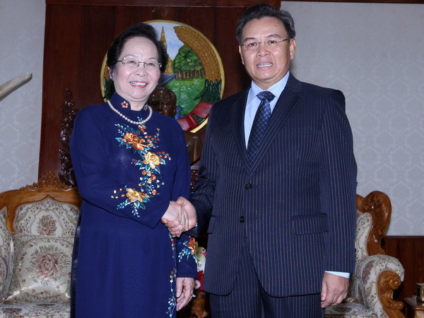 Phó Chủ tịch nước Nguyễn Thị Doan hội kiến Phó Chủ tịch Quốc hội Lào ảnh 1