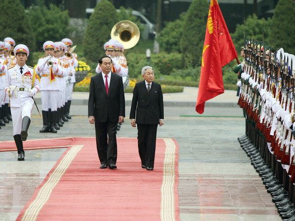 Chủ tịch nước Trần Đại Quang hội kiến với Nhà vua Nhật Bản Akihito ảnh 1