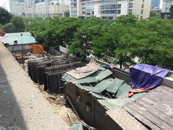 Dừng toàn bộ thi công công trình đứt cáp cẩu rơi tại Mễ Trì ảnh 1