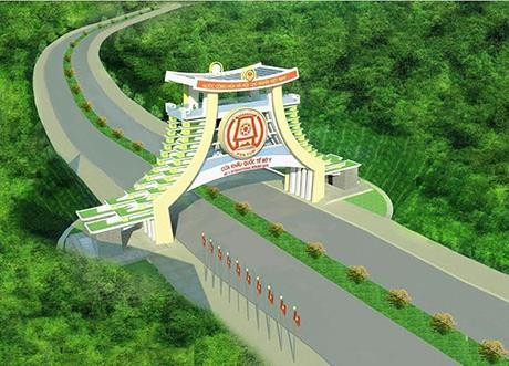 Phối cảnh công trình Quốc môn Cửa khẩu Quốc tế Bờ Y. Đảm bảo hoàn thành Quốc môn Cửa khẩu Quốc tế Bờ Y đúng tiến độ ảnh 1