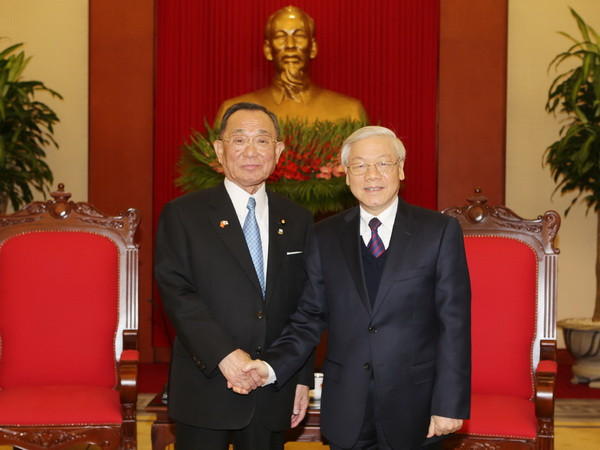 Tổng Bí thư Nguyễn Phú Trọng tiếp Chủ tịch Thượng viện Nhật Bản ảnh 1