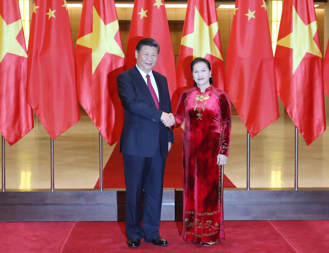 Chủ tịch Quốc hội Nguyễn Thị Kim Ngân hội kiến Tổng Bí thư Trung Quốc ảnh 1