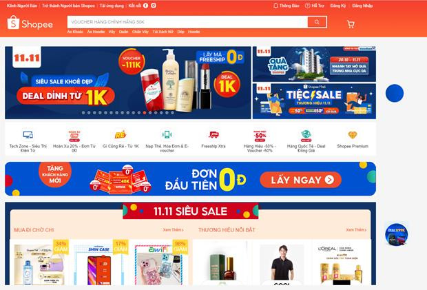 Nhiều chương trình khuyến mãi hấp dẫn trên trang thương mại điện tử Shopee. (Ảnh chụp màn hình) Thương mại điện tử mở đường cho DN trong bối cảnh bình thường mới ảnh 1