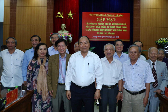 Thủ tướng gặp mặt nguyên cán bộ lãnh đạo Quảng Nam, Đà Nẵng ảnh 1