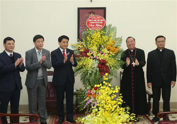 Lãnh đạo Hà Nội tiếp tân Tổng Giám mục Tổng Giáo phận Hà Nội ảnh 1