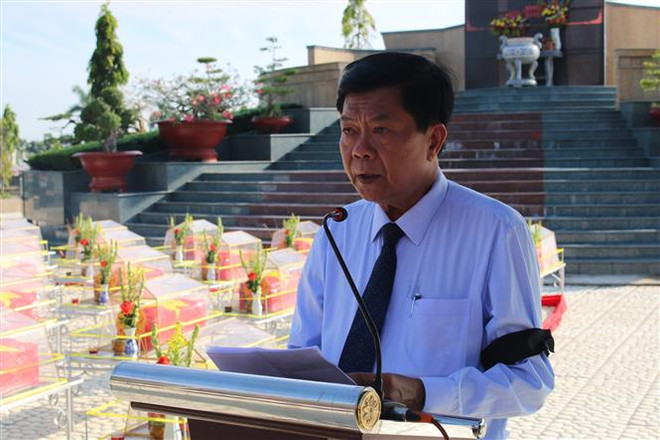 Long An truy điệu, an táng hài cốt liệt sỹ quân tình nguyện Việt Nam ảnh 2