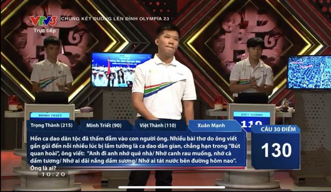 Nam sinh Lê Xuân Mạnh giành ngôi vô địch Đường lên Đỉnh Olympia 23 ảnh 1