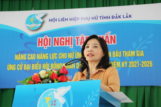 Nâng cao năng lực cho nữ ứng cử viên lần đầu tham gia ứng cử HĐND ảnh 1