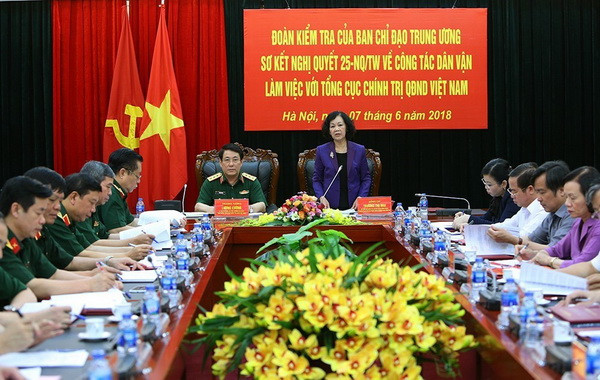 Công tác dân vận trong quân đội luôn ''thực tâm, thực chất'' ảnh 1