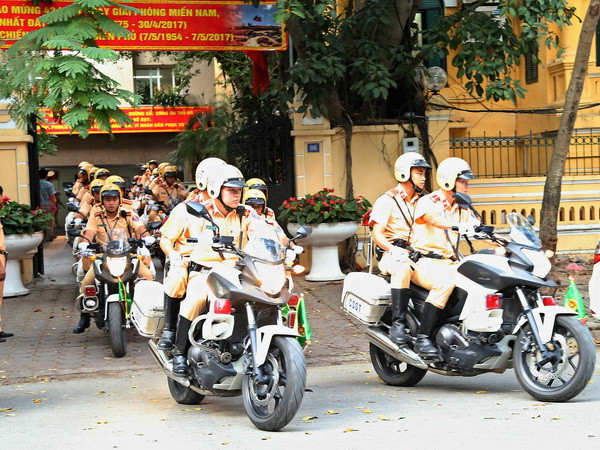 Đội Cảnh sát tuần tra. (Ảnh: Doãn Tấn/TTXVN) Hải Phòng: Tạm giữ hình sự đối tượng hành hung Cảnh sát giao thông ảnh 1