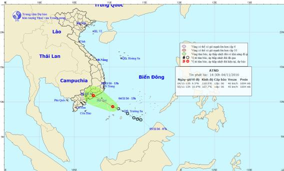 Áp thấp nhiệt đới gần bờ, chiều tối nay Nam Bộ mưa dông diện rộng ảnh 1