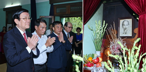 Chủ tịch nước Trương Tấn Sang dâng hương tưởng niệm Bác Hồ ảnh 1