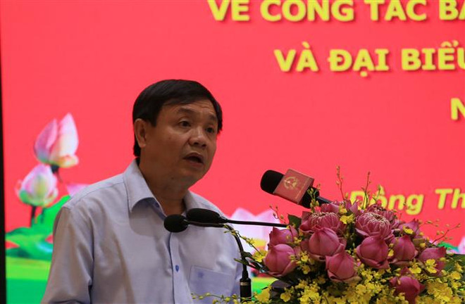 Đoàn giám sát của Hội đồng Bầu cử Quốc gia làm việc tại Đồng Tháp ảnh 2