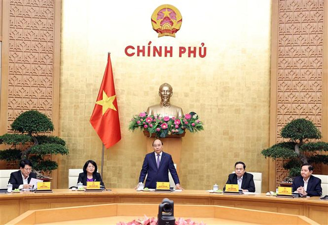 Thủ tướng Nguyễn Xuân Phúc phát biểu. (Ảnh: Thống Nhất/TTXVN) Thủ tướng: Thi đua khen thưởng kịp thời, công khai, minh bạch ảnh 2