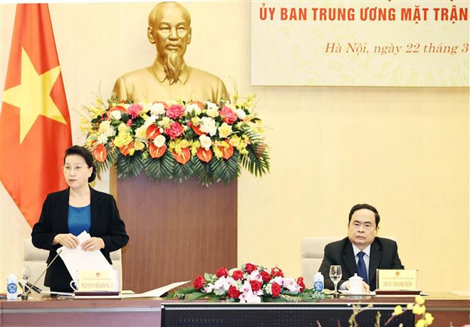 Tăng cường phối hợp giữa UBTVQH và Đoàn Chủ tịch Ủy ban MTTQ ảnh 1