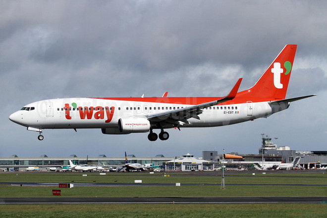 Máy bay của hãng hàng không giá rẻ Tway Air. (Nguồn: vietnamtourism.gov) Hàn Quốc nối lại đường bay quốc tế Incheon-Vũ Hán từ ngày 16/9 ảnh 1