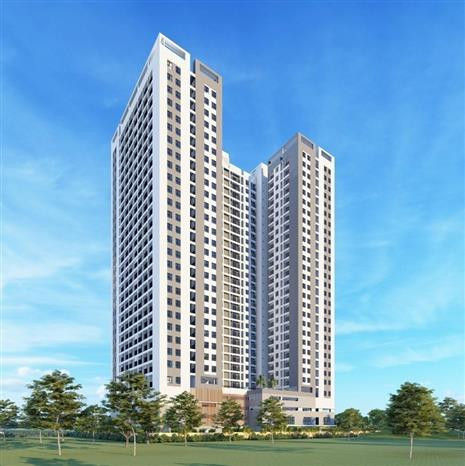 Phối cảnh chung cư nhà ở xã hội với gần 1.000 căn được xây dựng tại thành phố Dĩ An. (Ảnh: TTXVN phát) Bình Dương xây dựng Đề án phát triển nhà ở xã hội cho công nhân ảnh 1