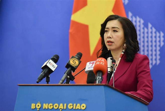 Người Phát ngôn Bộ Ngoại giao Lê Thị Thu Hằng. (Ảnh: TTXVN phát) Bộ Ngoại giao lên tiếng về 100 người Việt mất liên lạc ở Hàn Quốc ảnh 1