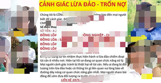 Thông tin xuất hiện trên mạng cho rằng một số cô giáo lừa đảo, trốn nợ. (Ảnh chụp màn hình) Cà Mau: Điều tra thông tin nhiều giáo viên bị đòi nợ trên mạng xã hội ảnh 1