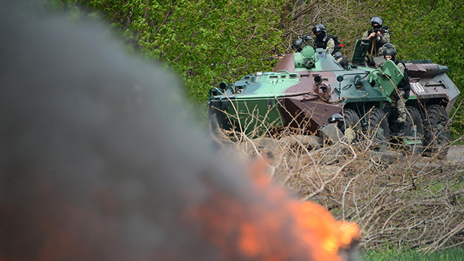 Lực lượng ly khai vẫn cố thủ trong các tòa nhà ở Slavyansk ảnh 1