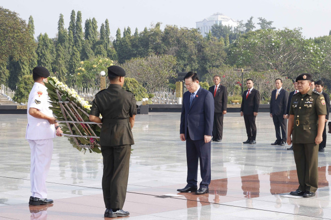 Chủ tịch Quốc hội tưởng niệm các Anh hùng Dân tộc Indonesia ảnh 5