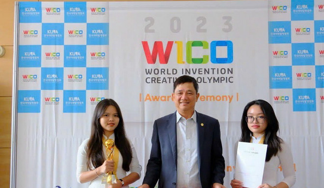 Hai nữ sinh Chu Văn An giành huy chương Vàng WICO 2023 ảnh 1