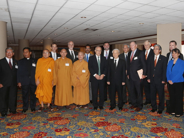 Tổng Bí thư Nguyễn Phú Trọng tiếp các lãnh đạo tôn giáo Hoa Kỳ ảnh 1