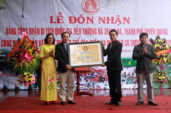 Tuyên Quang đón Bằng công nhận di tích cấp Quốc gia Đền Thượng ảnh 1