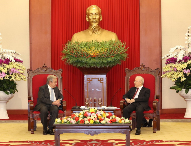 Hình ảnh Tổng Bí thư Nguyễn Phú Trọng tiếp Tổng Thư ký Liên hợp quốc ảnh 4