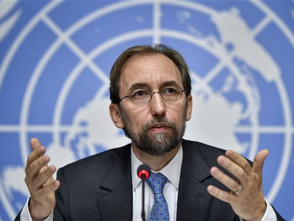 Người đứng đầu Văn phòng Cao ủy Liên hợp quốc về nhân quyền Zeid Raad Al Hussein. (Nguồn: AFP) LHQ quan ngại về những tác động nghiêm trọng đối với người dân ảnh 1