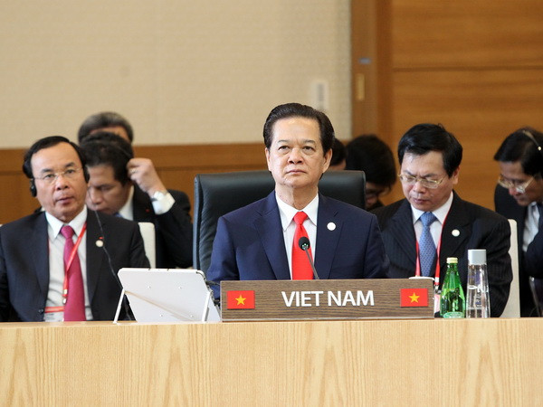 Thủ tướng Nguyễn Tấn Dũng tại hội nghị. (Ảnh: Đức Tám/TTXVN) Thủ tướng dự Hội nghị Cấp cao Đối thoại ASEAN-Hàn Quốc ảnh 1
