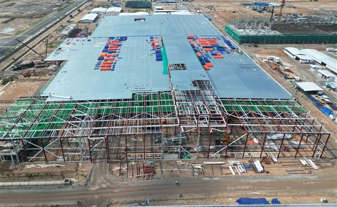 Một góc nhà máy Lego đang xây dựng tại Khu công nghiệp VSIP III tỉnh Bình Dương. (Ảnh: TTXVN phát) Tập đoàn LEGO bắt đầu tuyển hàng nghìn lao động tại Bình Dương ảnh 2
