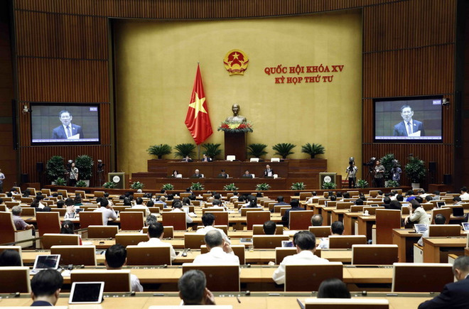 Quang cảnh buổi thảo luận của Quốc hội về thí điểm cơ chế, chính sách đặc thù phát triển Thành phố Hồ Chí Minh (Ảnh: An Đăng /TTXVN) Cần phát huy cơ chế, chính sách đặc thù cho sự phát triển TP.HCM ảnh 1