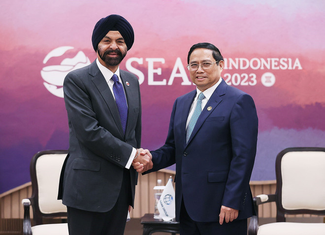 Thủ tướng Chính phủ Phạm Minh Chính gặp Chủ tịch WB Ajay Banga ảnh 1