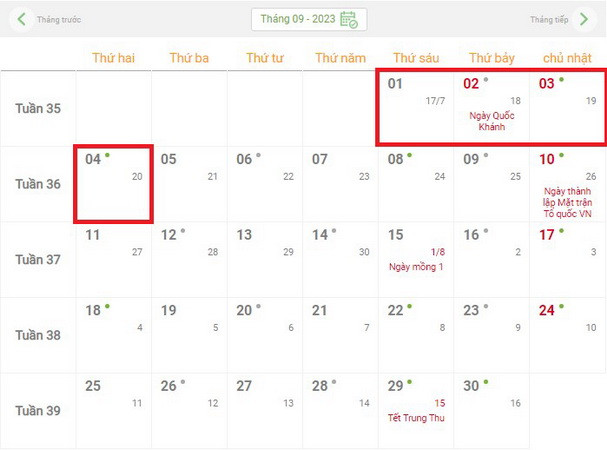 Lễ Quốc khánh 2/9 năm nay, người lao động được nghỉ mấy ngày? ảnh 1