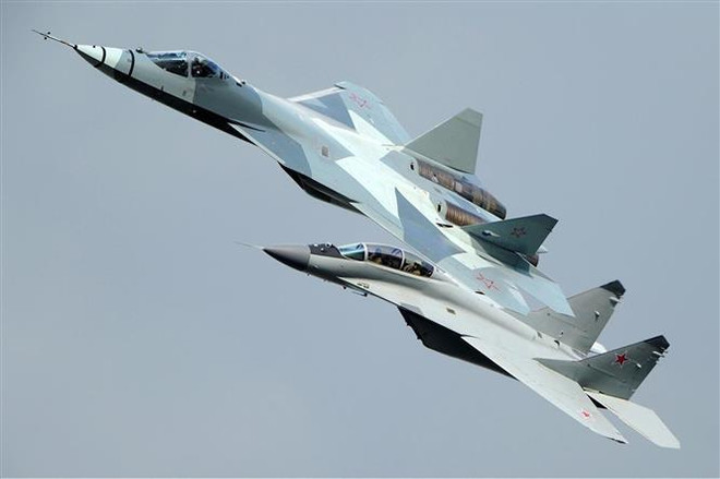 Máy bay Su-57 của Nga. (Ảnh: National Interest/TTXVN) Nga công bố thời hạn hoàn thành thử nghiệm Su-57 và MiG-35 ảnh 1