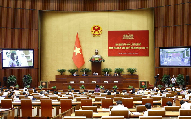 Hội nghị toàn quốc lần đầu về triển khai luật, nghị quyết của Quốc hội ảnh 1