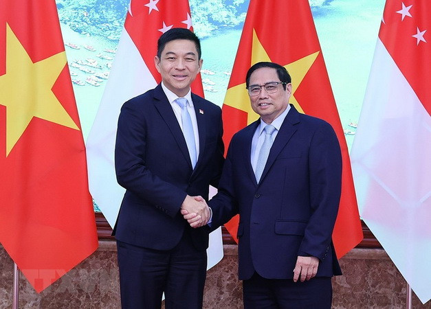 Thủ tướng Phạm Minh Chính tiếp Chủ tịch Quốc hội Singapore Chuan-Jin ảnh 1