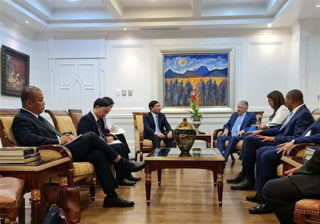 Đoàn đại biểu Đảng Cộng sản Việt Nam làm việc tại Cộng hòa Dominicana ảnh 2