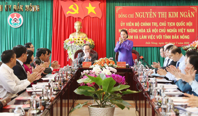 Chủ tịch Quốc hội làm việc với cán bộ chủ chốt tỉnh Đắk Nông ảnh 1