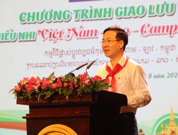 Thắt chặt tình đoàn kết, hữu nghị thiếu nhi 3 nước Việt-Lào-Campuchia ảnh 1