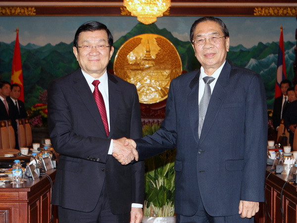 Chủ tịch nước hội đàm với Tổng Bí thư, Chủ tịch nước Lào ảnh 1