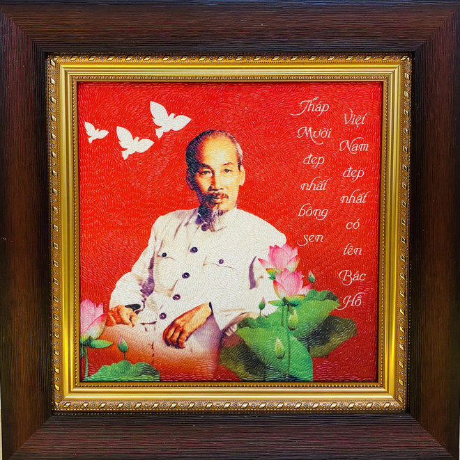 Độc đáo bộ tranh gạo “Bác Hồ kính yêu” của chàng trai Cần Thơ ảnh 9