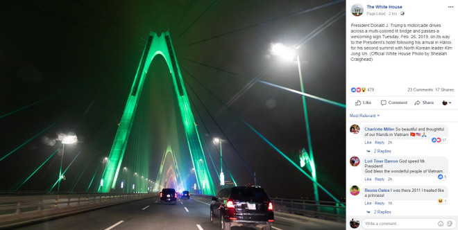 Nhà Trắng đăng ảnh cầu Nhật Tân trên trang fanpage chính thức ảnh 4