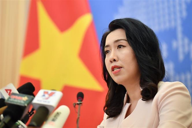 Người phát ngôn Bộ Ngoại giao Lê Thị Thu Hằng. (Ảnh: Lâm Khánh/TTXVN) Yêu cầu Trung Quốc rút Tàu Hải Dương 8 ra khỏi vùng biển Việt Nam ảnh 1