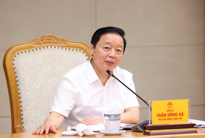 Phó Thủ tướng Trần Hồng Hà phát biểu chỉ đạo. (Ảnh: Văn Điệp/TTXVN) ttxvn_2204_tran hong ha.jpg