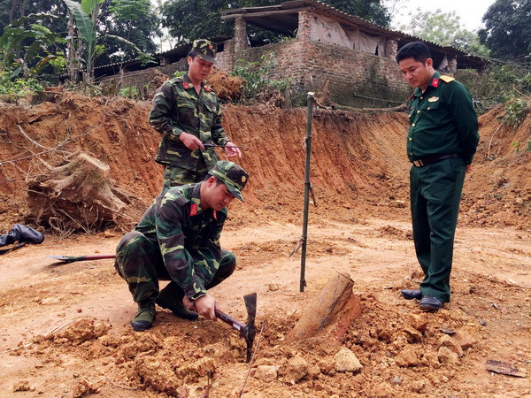Thái Nguyên liên tiếp phát hiện bom tại nhiều địa phương ảnh 1