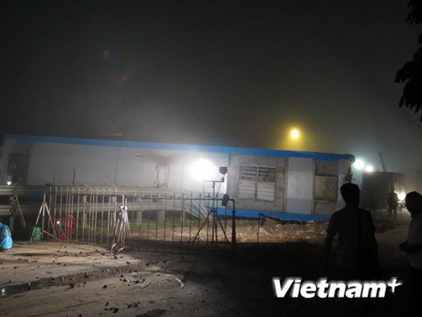 Nam Định: Tai nạn đường sắt do lái xe container điều khiển sai ảnh 1