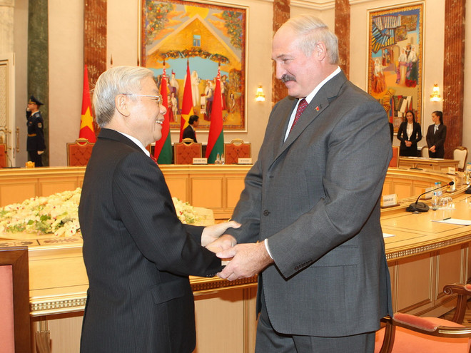 Tổng bí thư hội đàm với Tổng thống Belarus Lukashenko ảnh 1