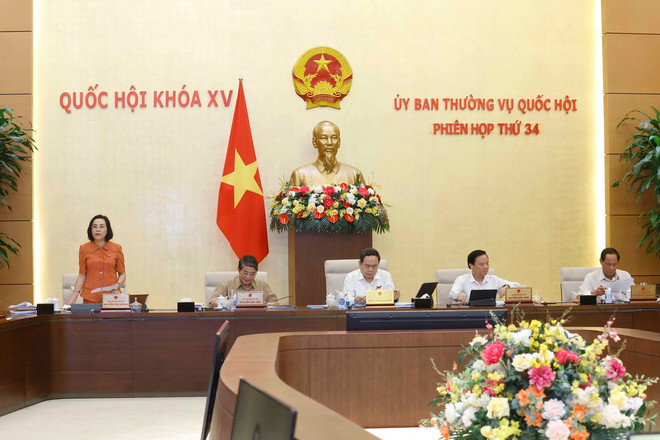 Phó Chủ tịch Quốc hội Nguyễn Thị Thanh phát biểu. (Ảnh: Doãn Tấn/TTXVN) ttxvn_1206_nguyen thi thanh.jpg